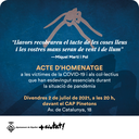 Acte d'homenatge a les víctimes de la COVID-19 i els col·lectius essencials