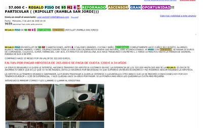 Una parella de Ripollet "regala" el seu pis per no poder pagar-ho.