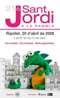20 d'abril, Sant Jordi a la Rambla.