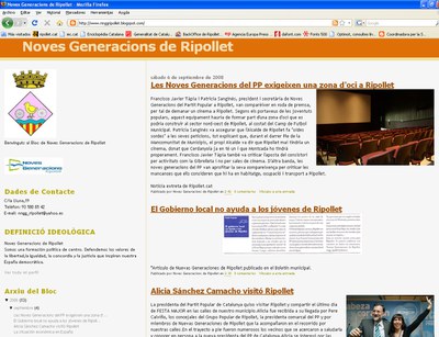 Noves Generacions de Ripollet estrenen blog.