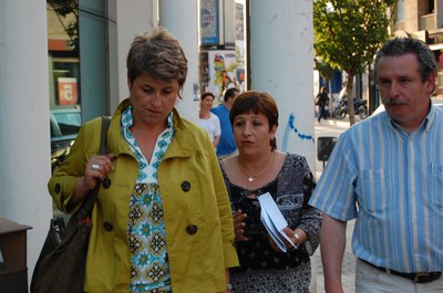 La diputada d'ERC, Anna Simó, visita Ripollet.