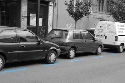 La zona blava en ple funcionament.