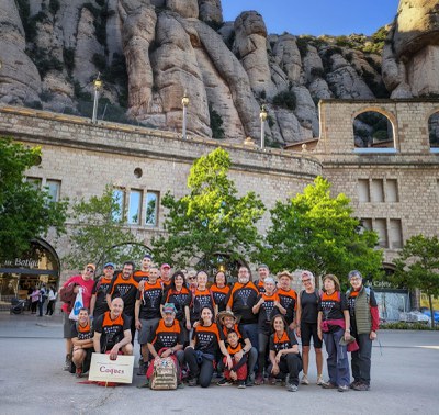 Els organitzadors de la jornada, tots junts al final de la ruta..