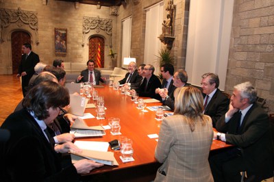 Trobada de la Comissió Municipalista amb el president Artur Mas.