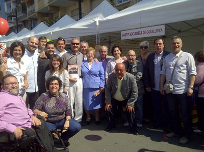 El PSC participa al Sant Jordi a la Rambla.