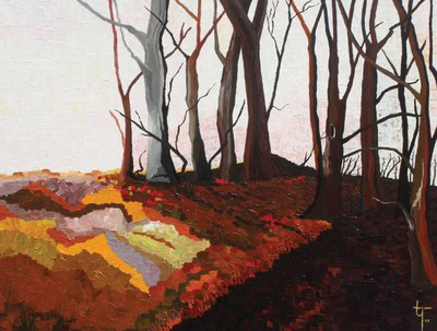 Arbres, pintures de natura a la Biblioteca.