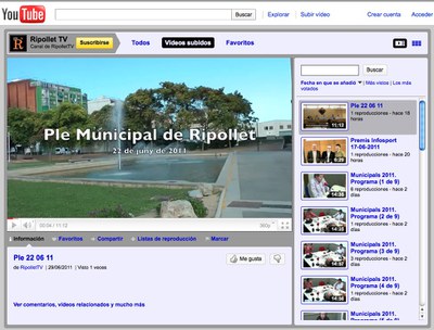 Nous vídeos de Ripollet TV: resum del darrer Ple i Trofeus Infosport.