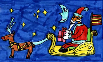 L'Ajuntamen felicita el Nadal gràcies a la col·laboració dels nens i nenes del municipi.