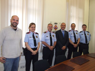 Joan Figuera, cap dels Mossos d'Esquadra a la regió metropolitana Nord visita Ripollet.