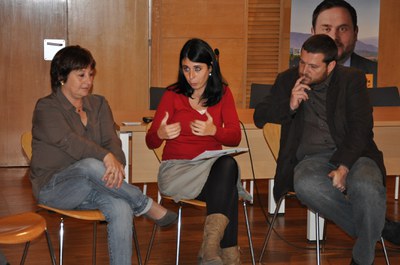 ERC exposa les seves propostes i rep la visita del diputat Marc Sanglas.