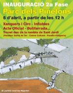 Diumenge 6 d'abril s'inaugura la segona fase del parc d'Els Pinetons.