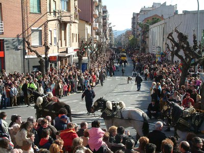 Multitudinària celebració del Tres Tombs.
