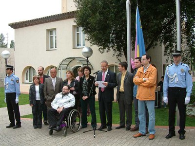 La bandera de Ripollet ja oneja.