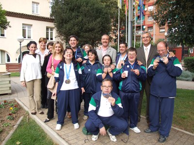 Recepció oficial als participants d'Aspasur als Special Olympics.