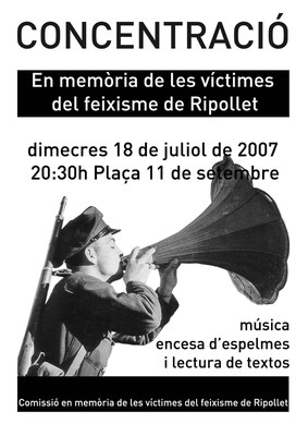 Se celebra la tercera Concentració en memòria de les víctimes del feixisme.