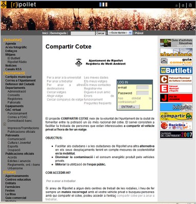 Primer any de 'Compartir cotxe'.