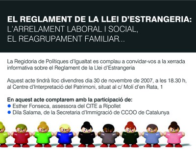 Xerrada sobre la Llei d'estrangeria al Centre d'Interpretació del Patrimoni.