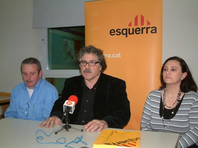 Joan Tardà participa a Ripollet en una trobada de militants i simpatitzants.