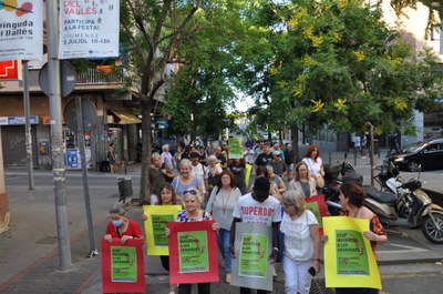 Acte de rebuig per la mort de 37 persones migrants i refugiades a la frontera de Melilla.