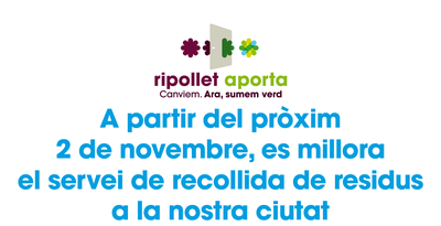 Aquest dijous, 2 de novembre, s'habiliten les millores en el servei de recollida de residus.
