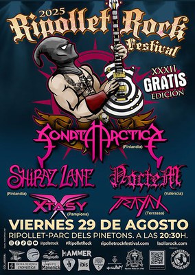 Confirmat el cartell del Ripollet Rock Festival 2025, que encapçala Sonata Arctica.