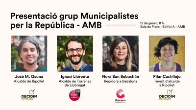 Decidim Ripollet uneix forces amb CAT Torrelles i Guanyem Badalona a l'Àrea Metropolitana de Barcelona.