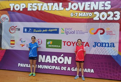 Dues joves palistes del CTT Ripollet, entre les 8 millors d'Espanya.