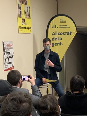 Intervenció de Roger Bayó, nou cap de llista d'ERC, a l'assemblea del partit.