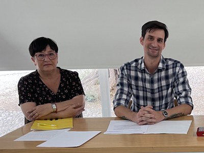 Lurdes Serra, número 1 i Roger Bayó, número 1 d'ERC.