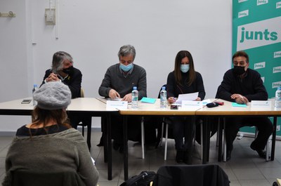 Roda de premsa de Junts per Ripollet del passat 4 d'abril de 2022.