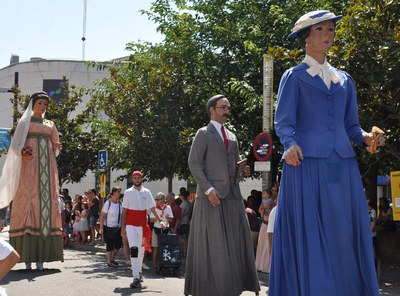 Imatge dels gegantons en una fotografia d'arxiu..