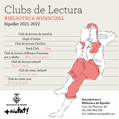 Cartell promocional dels clubs de lectura.