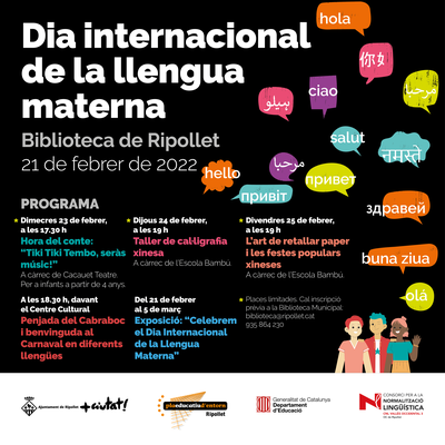 Ripollet torna a commemorar el Dia Internacional de la Llengua Materna apropant la cultura xinesa.