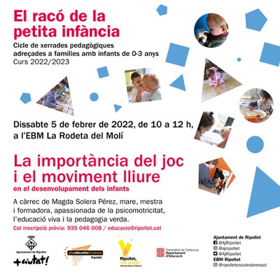 Una xerrada sobre joc i moviment estrena el cicle ‘El racó de la petita infància’.