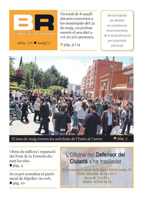 Butlletí número 171 (Maig 2011)