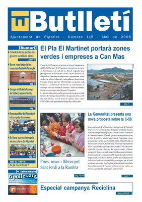Butlletí número 115 (Abril 2006)
