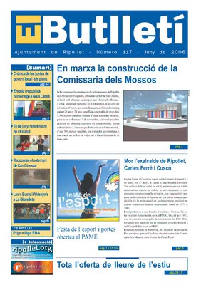 Butlletí número 117 (Juny 2006)