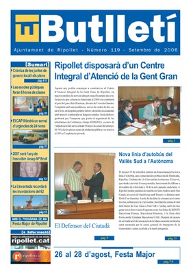 Butlletí número 119 (Agost-setembre 2006)