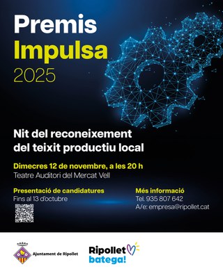 Ripollet convoca la 2a edició dels Premis Impulsa per reconèixer el teixit productiu local.