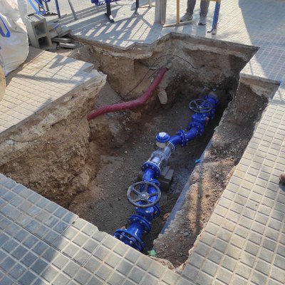 Continuen les obres per a millorar la xarxa de subministrament d’aigua.