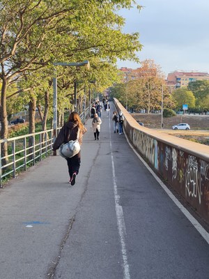 En marxa la creació d’un itinerari per a invidents a la passera de vianants.