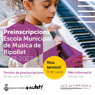 En marxa la preinscripció de l’Escola Municipal de Música.