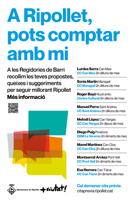 Les regidores de barri, nova línia directa de contacte amb la ciutadania.