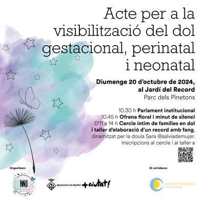 Ripollet visibilitza el dol gestacional, perinatal i neonatal amb un acte al Jardí del Record.