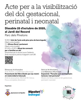 Ripollet visibilitza el Dol Gestacional, Perinatal i Neonatal.