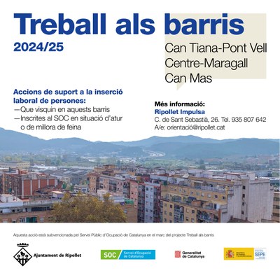 En marxa el projecte Treball als barris, per millorar l’ocupació a tres barris de Ripollet.