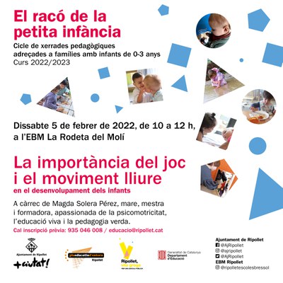 Una xerrada sobre joc i moviment estrena ‘El racó de la petita infància’.