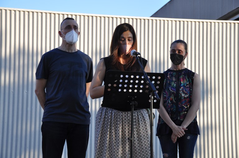 Núria Torregrosa, durant l'acte d'homenatge a les víctimes de la COVID-19